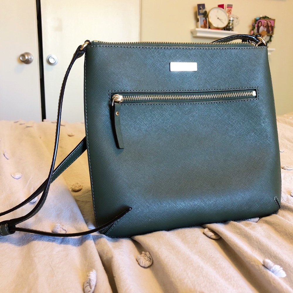 Kate Spade Olive Green Flat Crossbody Purse